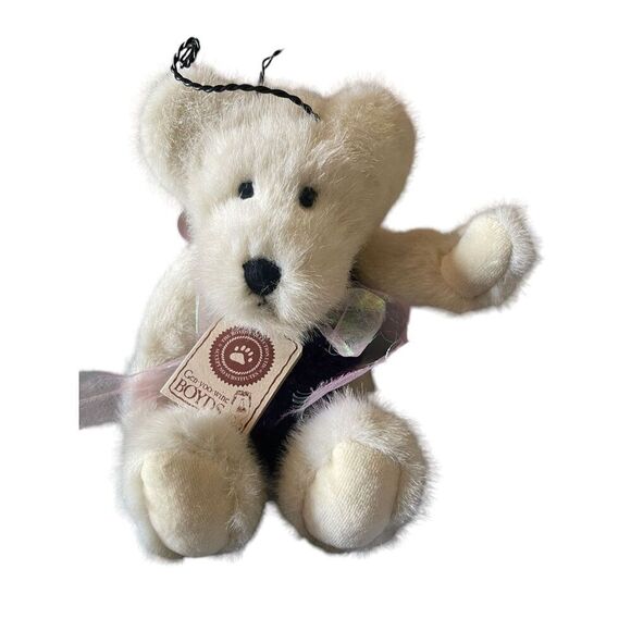 Boyds Bears Kids White & Purple Flora B. Flutterby Stuffed Plush Toy - Picture 1 of 13